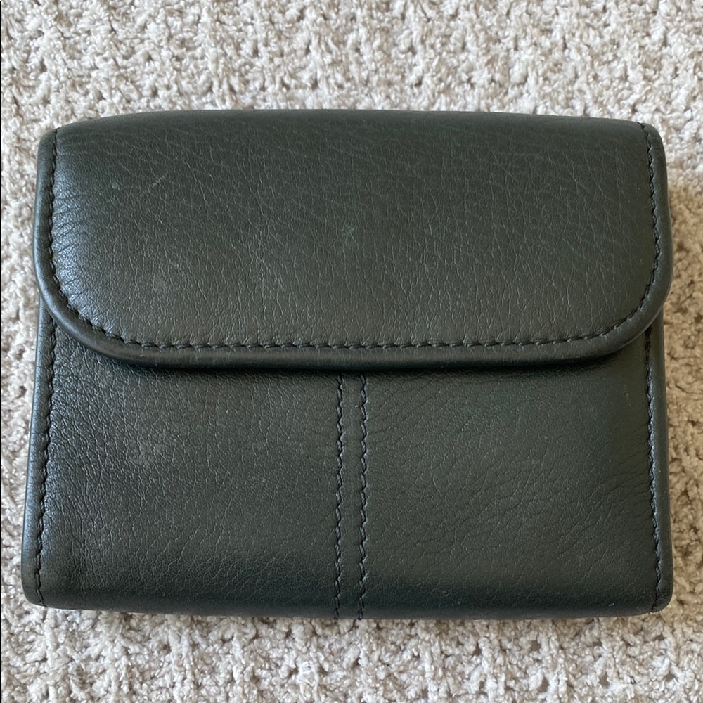 Vintage COACH Dark Green Leather Wallet